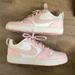 Nike Shoes | Nike Girls Big Kid Court Borough 2 Low Sneaker - White | Color: Pink/White | Size: 5bb