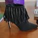 Jessica Simpson Shoes | Jessica Simpson Size 8.5 Black Fringe/ Rhinestone Suede Booties | Color: Black/Silver | Size: 8.5