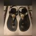 Michael Kors Shoes | Michael Kors Black & Gold Sandals | Color: Black/Gold | Size: 7.5