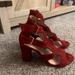 Kate Spade Shoes | Kate Spade Ankle Strap Heels | Color: Red | Size: 8.5