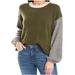 Madewell Sweaters | Madewell Payton Color Block Sweater | Color: Gray/Green | Size: S