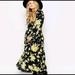 Free People Dresses | Nwot Free People Floral Maxi Dress - First Kiss | Color: Black/Yellow | Size: M