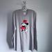 Disney Tops | Disney X Love Your Melon Minnie Mouse Long Sleeve T Shirt Size Medium New | Color: Gray/Red | Size: M