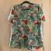 Disney Tops | Little Mermaid Scrub Top | Color: Blue/Green | Size: M