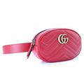 Gucci Bags | Gucci Belt Bag Waist Bag Body Bag Gg Marmont Quilted Leather Hibiscus Red | Color: Red | Size: Os