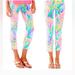 Lilly Pulitzer Pants & Jumpsuits | Lilly Pulitzer Luxletic Weekender Upf 50+ Crop Legging Fan Sea Pants Xl Nwt | Color: Pink | Size: Xl