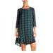 Madewell Dresses | Madewell Larkin Black Watch Plaid Dress Size 8 | Color: Blue/Green | Size: 8