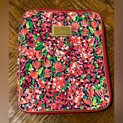 Lilly Pulitzer Bags | Lilly Pulitzer Hot Pink Floral Padded Ipad Tablet Computer Case Sleeve 10 X 12 | Color: Pink | Size: Os