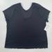 Nike Tops | Nike Yoga Women’s Short Sleeve Ribbed T-Shirt Scalloped Hem Black 2x Cz3294-010 | Color: Black | Size: 2x