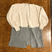 Madewell Sweaters | Madewell Color Block Wool Alpaca Blend Puff Sleeve Pocket Front Open Cardigan | Color: Cream/Green | Size: Xxs