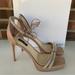 Nine West Shoes | Nine West Zaedyn Women’s Light Pink Fabric High Heel Sandals Size Us 8.5 M | Color: Pink/Tan | Size: 8.5