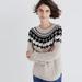 Madewell Sweaters | Madewell Driftweave Fair Isle Sweater Alpaca Wool Blend Pull Over | Color: Black/Tan | Size: Xs