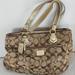 Coach Bags | Coach Poppy Signature Purse Hand Bag Tote In Khaki / Gold | Color: Gold/Tan | Size: Os