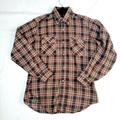 Levi's Shirts | Levi's Shirt Mens Medium Button Up Long Sleeve Plaid Regular Fit Western Rodeo | Color: Brown/Orange | Size: M