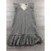 Madewell Dresses | Madewell Black White Gingham Plaid Flutter Ruffle Sleeve Dress Women's Size 2 | Color: Black/White | Size: 2