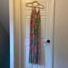 Lilly Pulitzer Dresses | Lilly Pulitzer Womens Dress Pink Maxi Hawaiian Racerback Spaghetti Strap Small | Color: Green/Pink | Size: S