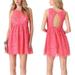 Free People Dresses | Free People Pink Rocco Lace Dress Size 2 Fit & Flare Open Back | Color: Pink | Size: 2
