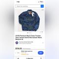 Levi's Jackets & Coats | Levis Camoflauge Jean Trucker Jacket Men's Size L Premium Denim Streetwear | Color: Blue/Green | Size: L