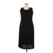 K Studio Casual Dress - Sheath Scoop Neck Sleeveless: Black Solid Dresses - Women's Size 14