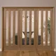 Freedom Saxton Vertical 3 Panel 3 Lite Frosted Glazed Oak Veneer Internal Tri-Fold Door Set, (H)2035mm (W)2146mm