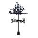 Exquisite Metal Weather Vane Ornament Sailboat Style Roof Mount Weather Vane, Ship Decoration Wind Direction Indicator Kit, Outdoor Garden Lawn Metal Bracket Weathervane,Pirate Ship