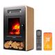 Klarstein Electric Fireplace, Electric Log Burner Indoor, 1900W Electric Fire Free Standing Flame Electric Fire Place with LED Flame Effect, Fake Fireplace, Remote Control, Adjustable Thermostat Timer