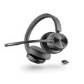 Schnurloses Poly Voyager 4320 UC-Headset – Stereo-Kopfhörer mit Noise Cancelling-Mikrofonarm – Verbindung mit PC/Mac/Mobiltelefon über Bluetooth – Kompatibel mit Teams (zertifiziert), Zoom und mehr