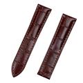 AMSOH Calfskin Genuine Bamboo Grain Leather Watch Band For Omega Strap Watch Seamaster Speedmaster 300 DeVille Watchband Bracelet Logo (Color : Brown strap, Size : 20mm-Gold Buckle)