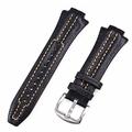 NEYENS For Seiko Sportura SNL029P2-SNL021P1 SNL595P2 SNL017P1 Leather Watch Strap Watchband Bracelet Belt 27mmx15 Convex mouth