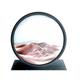 ITTA Moving Sand Art Picture, 3D Dynamic Sand Art Liquid Motion, Round Glass Rainbow Vision Sand Picture Sandscape Flowing Exotic Sand Frame Relaxing Tabletop Home Office Décor