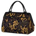 Vintage Chinese Dragon Travel Duffel Bag for Women Men 24L, Dragon Weekend Bag Sports Tote Gym Travel Overnight Weekender Bag