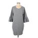 Soho Street New York & Company Casual Dress - Shift: Gray Marled Dresses - Women's Size Medium