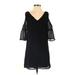 Blue Rain Casual Dress - Shift: Black Dresses - Women's Size X-Small