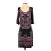 INC International Concepts Casual Dress: Burgundy Print Dresses - Women's Size Medium