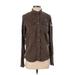 Superdry Long Sleeve Button Down Shirt: Brown Tops - Women's Size X-Small