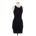 Forever 21 Casual Dress - Bodycon Scoop Neck Sleeveless: Black Solid Dresses - Women's Size Medium