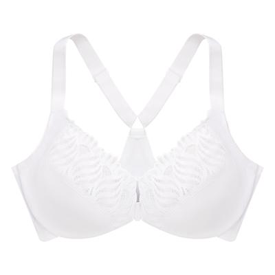 GLAMORISE WonderWire-Vorderverschluss-BH mit T-Rücken - Weiss 100H Damen Image