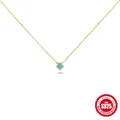 AIDE-Ensemble de bijoux fins en argent regardé 925 avec fleur turquoise pour femme boucles