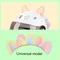 Autocollants oreilles de chat pour casque universel, décoration pour moto, voiture électrique, style de conduite, oreilles de chat mignonnes, accessoires de décoration pour casque