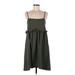 ASOS Casual Dress - Mini Square Sleeveless: Green Print Dresses - Women's Size 6