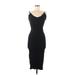 H&M Casual Dress - Party V Neck Sleeveless: Black Print Dresses - Women's Size 6
