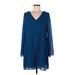 Japna Casual Dress - Shift: Blue Dresses - Women's Size Medium