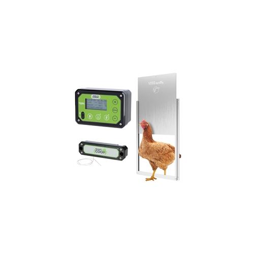 SET SmartCoop Steuerung + automatischer Türöffner + Hühnertür 300x400mm, smarte Hühnerklappe