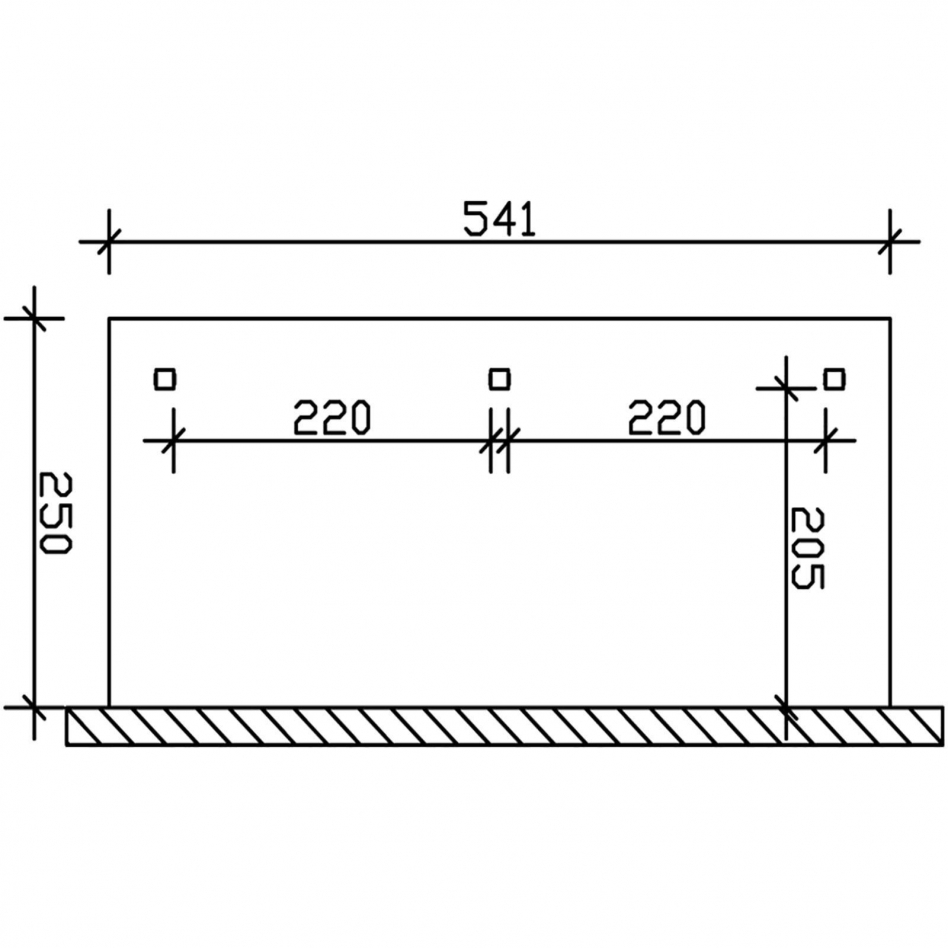 Skan Holz Terrassenüberdachung Andria Terrassendach, 541x250 cm, Nussbaum Image