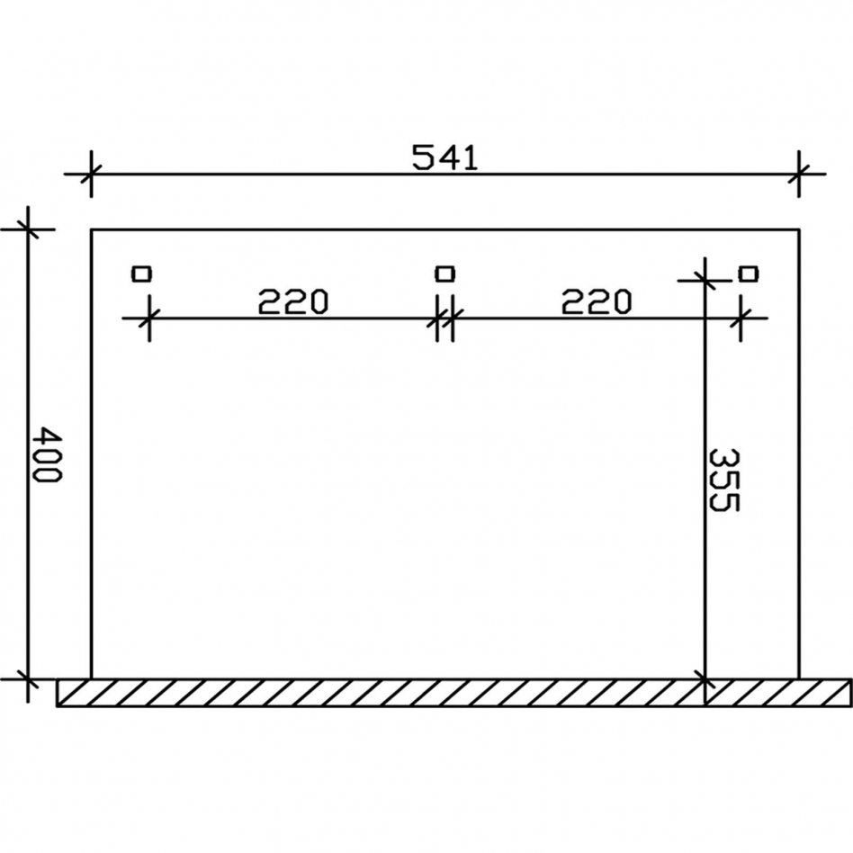 Skan Holz Terrassenüberdachung Andria Terrassendach, 541x400 cm, Schiefergrau Image