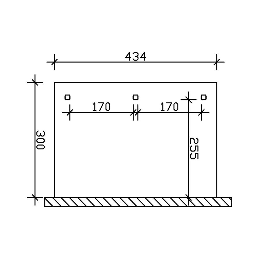 Skan Holz Terrassenüberdachung Ancona Terrassendach, 434x300 cm, Schiefergrau Image