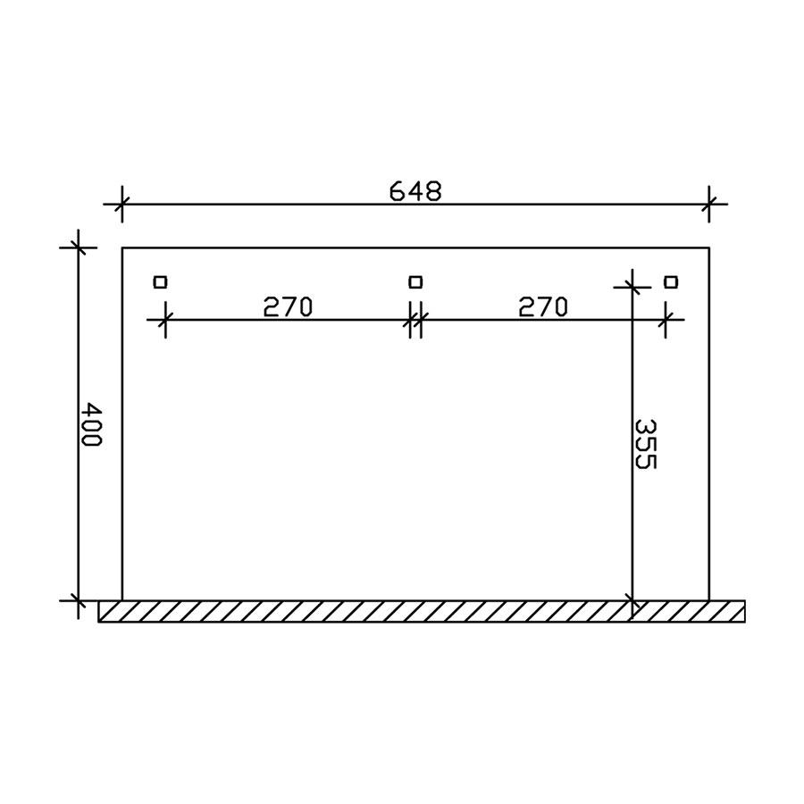 Skan Holz Terrassenüberdachung Ancona Terrassendach, 648x400 cm, Schiefergrau Image
