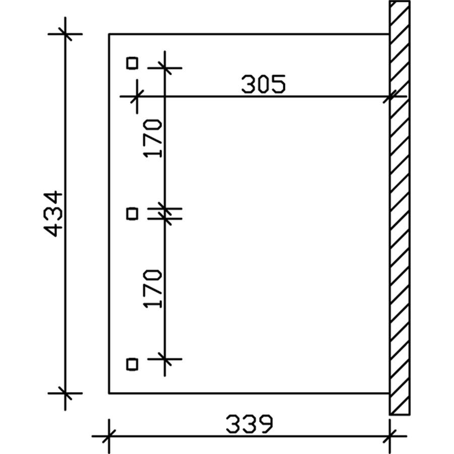 Skan Holz Terrassenüberdachung Venezia Terrassendach, 434x339 cm, Nussbaum Image