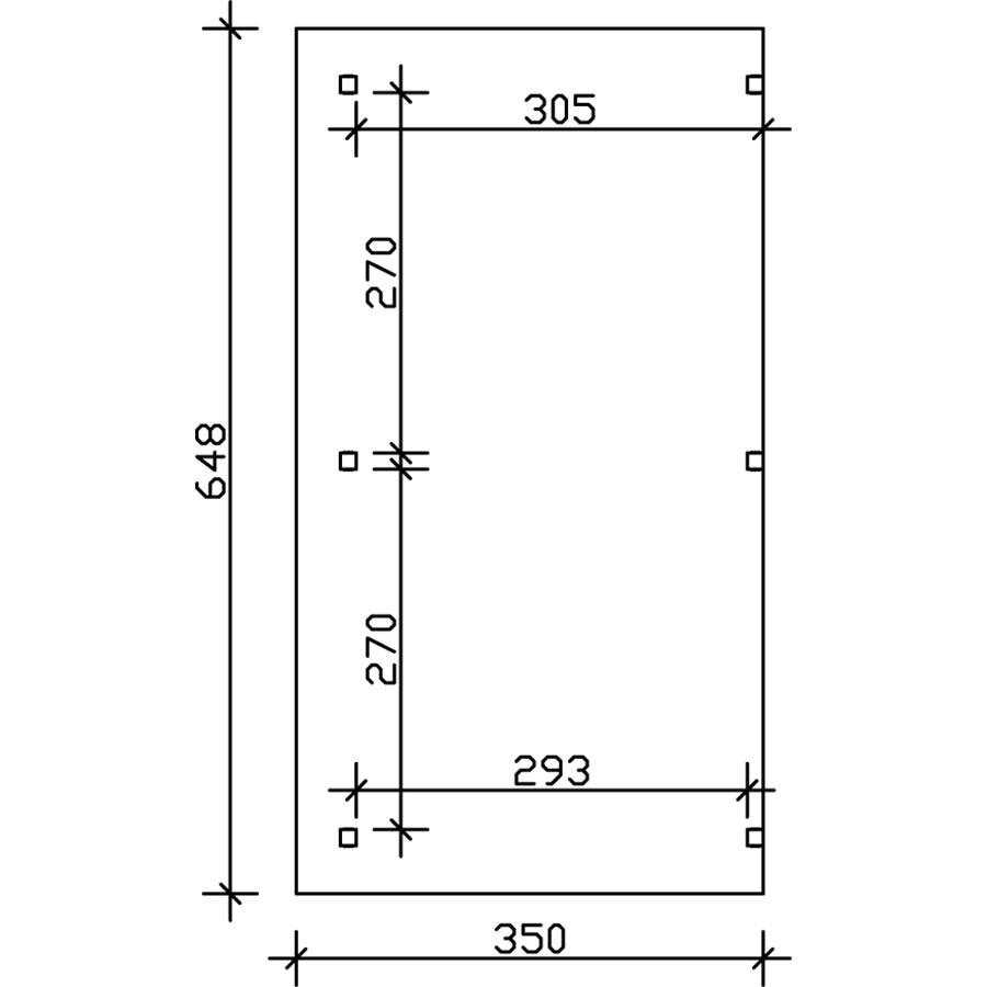 Skan Holz Terrassenüberdachung Siena Terrassendach, 648x350 cm, Weiß Image