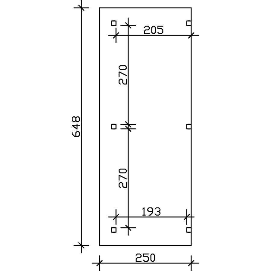 Skan Holz Terrassenüberdachung Siena Terrassendach, 648x250 cm, Schiefergrau Image